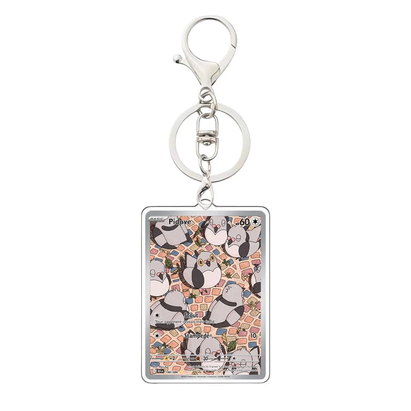 Pokemon PTCG Acrylic Keychain English Version Sv11B W Sar Bwr Reshiram Zekrom Victini N Acrylic Card Keychain Pendant 3.4X5.2Cm