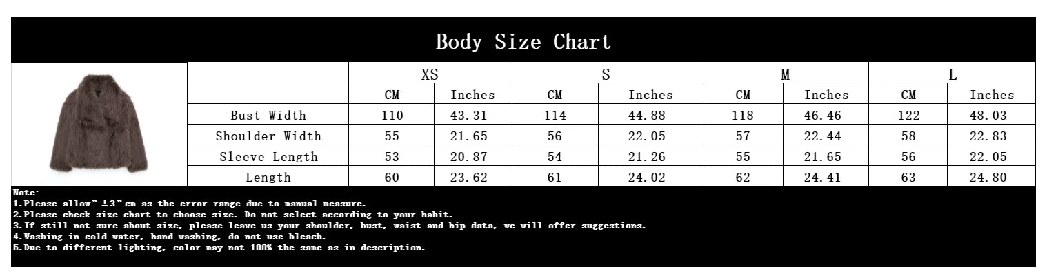 KONDALA Casual Brown Thick Fur Jackets Women Long Sleeve V Neck Autumn Winter Faux Fur Coats Fashion 2025 Streetwear Outwears