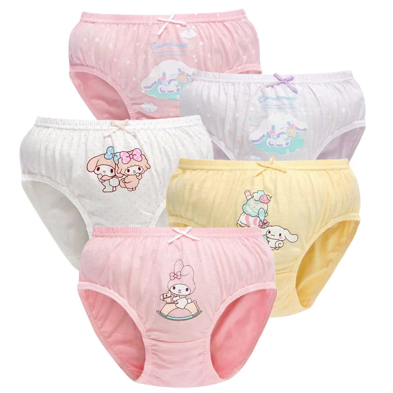 5 Pcs/Lot Children's Underpants For Girls Cute Cat HelloKitty Cartoon Girls Panties Cotton Baby Kids Underwear Breathable Briefs