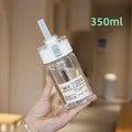 Portable Transparent Kawaii Water Bottle Sports Water Cup Plastic Handy Cup Outdoor Travel Office Essential Water Bottle ]Cup
