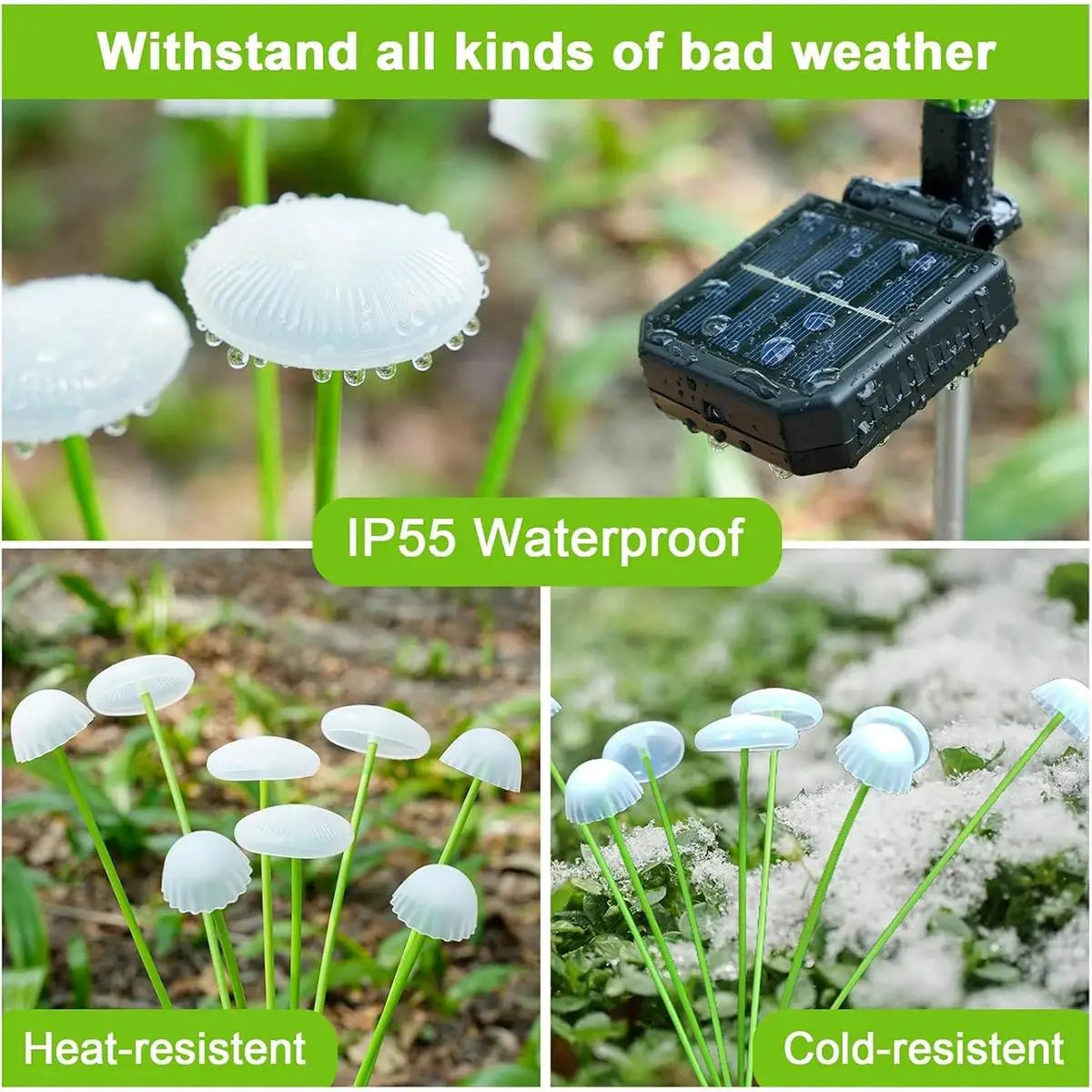 Solar Garden Lights Led Jellyfish Sway For Decoration Yard Outdoor Waterproof Ip65 Outdoor Waterproof Light Light Mushroom Shape