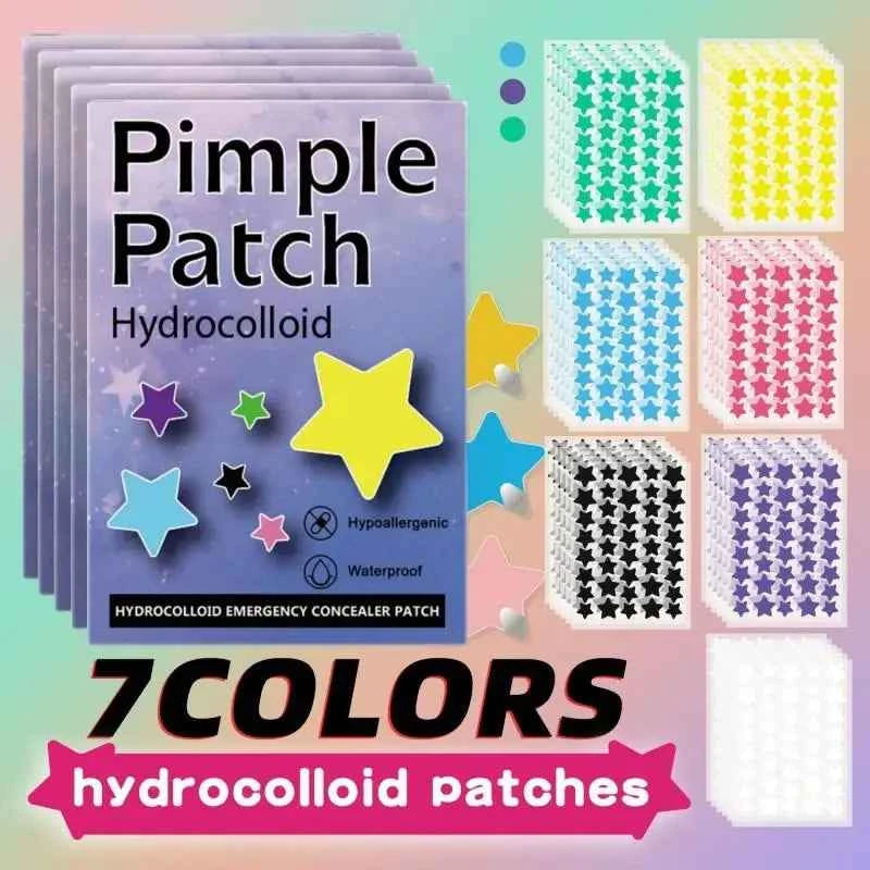 Star-Shaped Colorful Pimple Patches – 1400 Invisible Dots