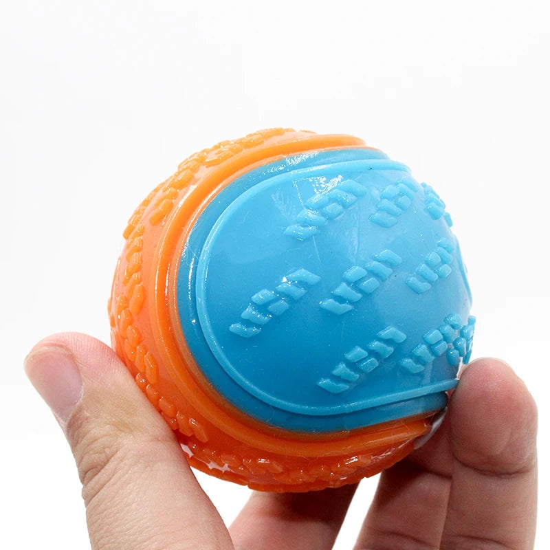 TPR Squeaky Dog Ball Toy – Teeth Cleaning & Tough Chew