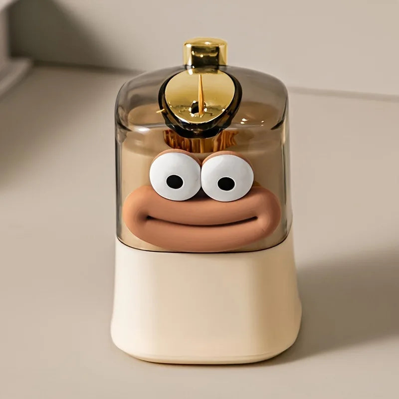 The creative toothpick box automatically pops out a new portable cartoon toothpick holder for both home and commercial use