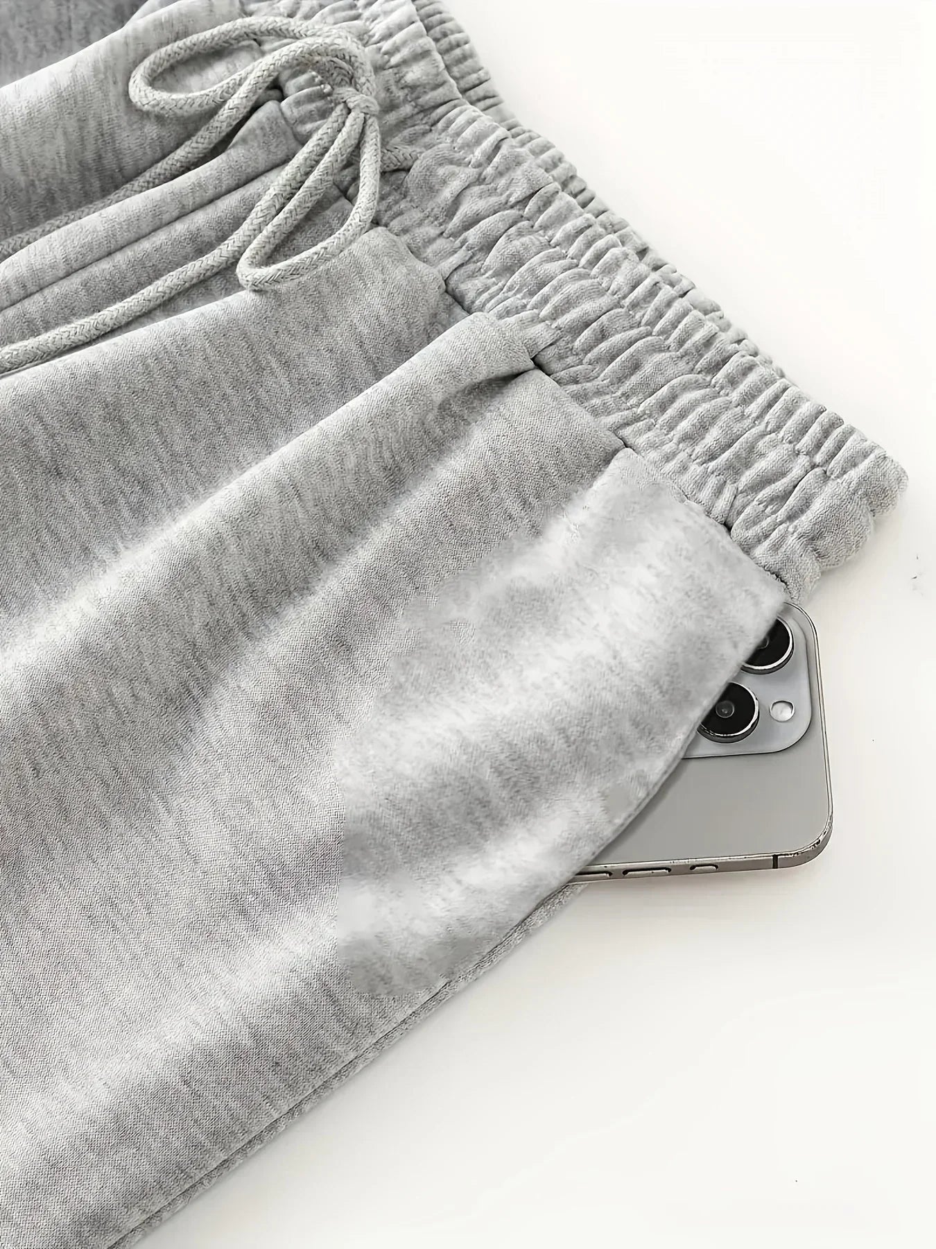 Women's Plus-size Street Style Casual Sweatpants with Personality Print Autumn and Winter Fleece Loose Fit Streetwear Oversized