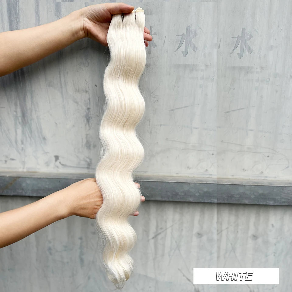 Magicae 30Inches 200G Piano Blonde SP12/16/613 Ombre Brown 6# Body Wave Bundles High Temperature Synthetic Hair Extensions