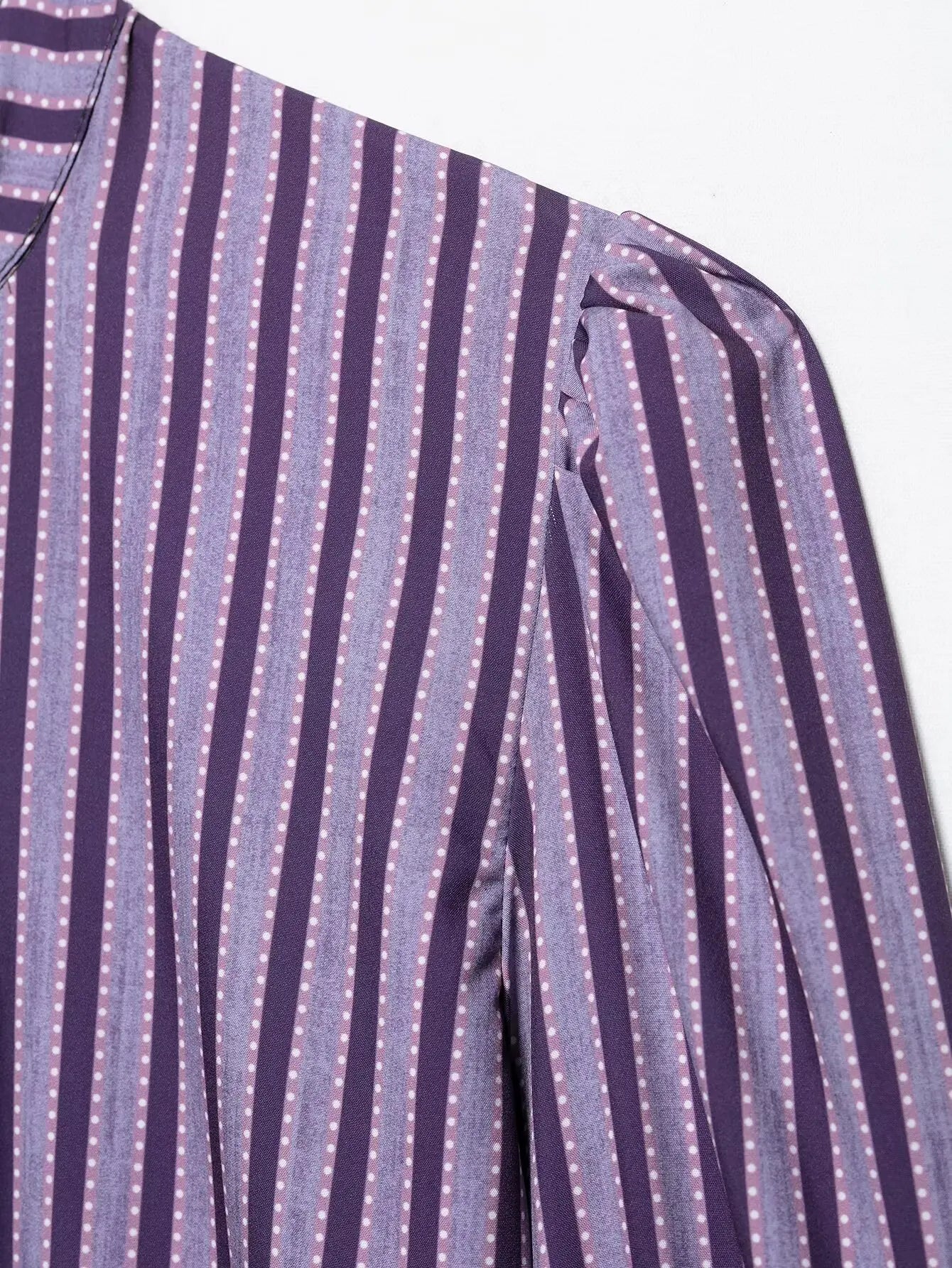 Sweet Women Ruffles Plaid Purple Shirts 2025 Fashion Ladies Casual Stand Collar Blouses for Party Female Elegant Tops Clothes