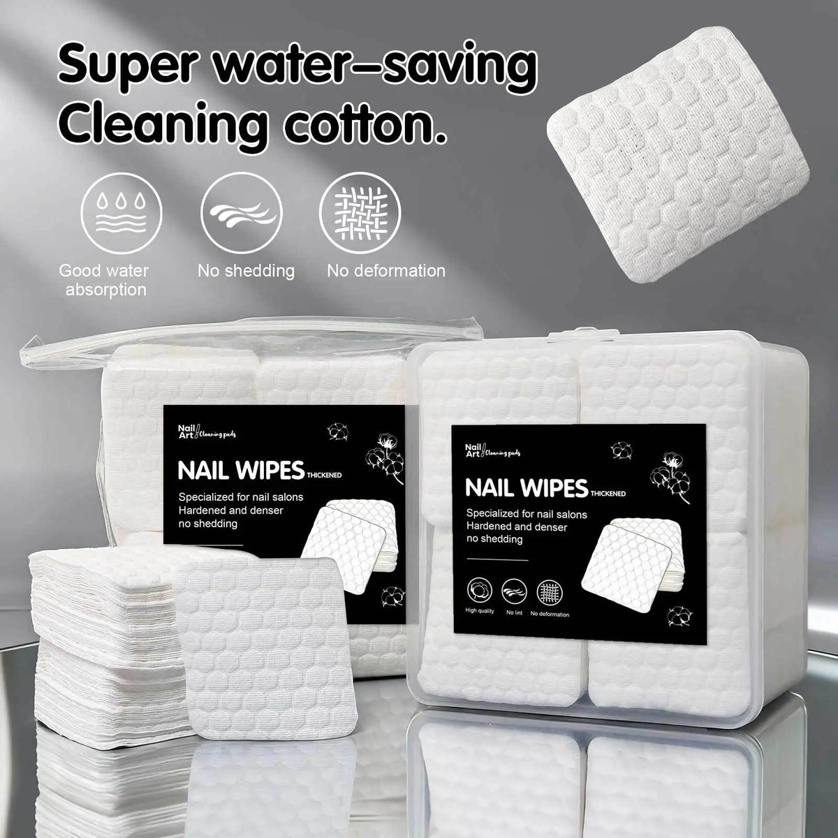 Lint-Free Nail Polish Remover Pads – Durable Wipes