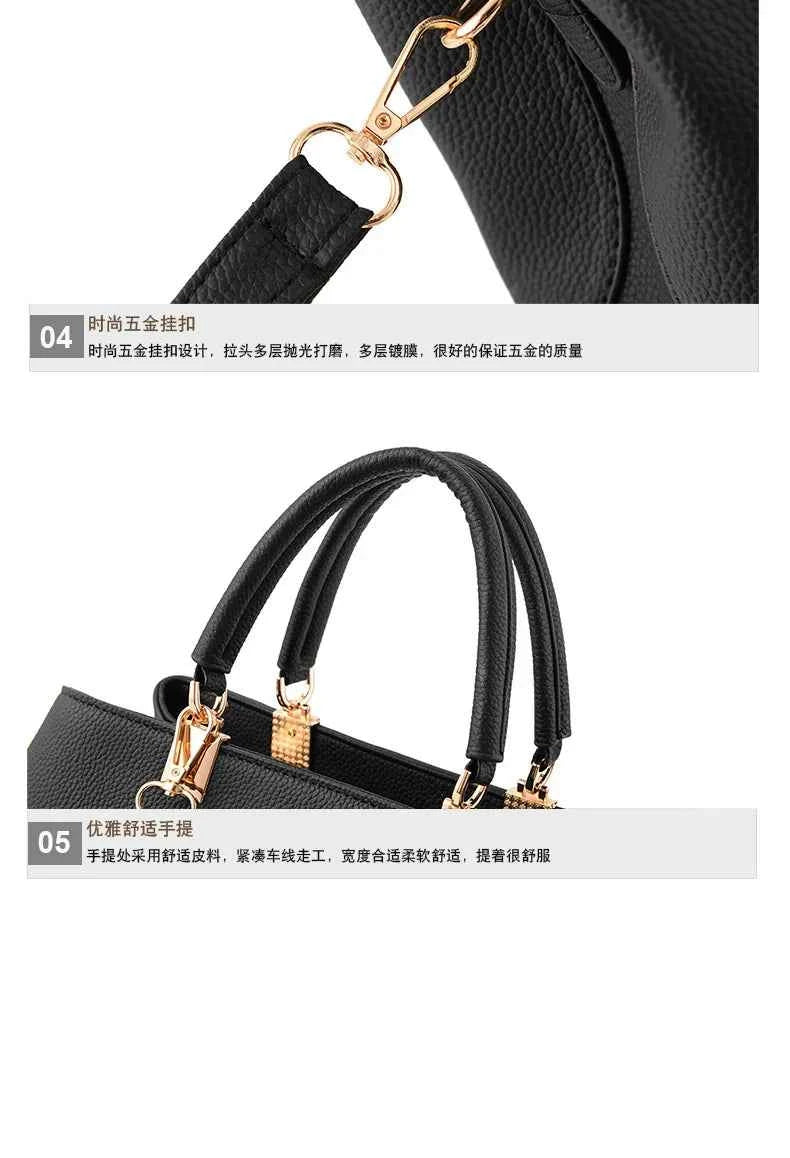 Yogodlns Elegant Women Messenger Bags with flower pendant Office Ladies Totes Pure Leather Handbag for female Crossbody Shoulder
