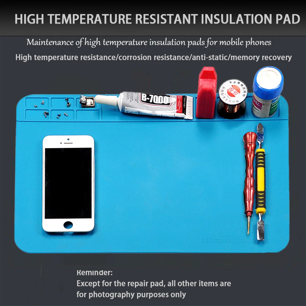 Repair Pad Silicone Waterproof Motherboard Electronic Equipment Repair Board Multi-Component Placement Heat Tin removal work pad