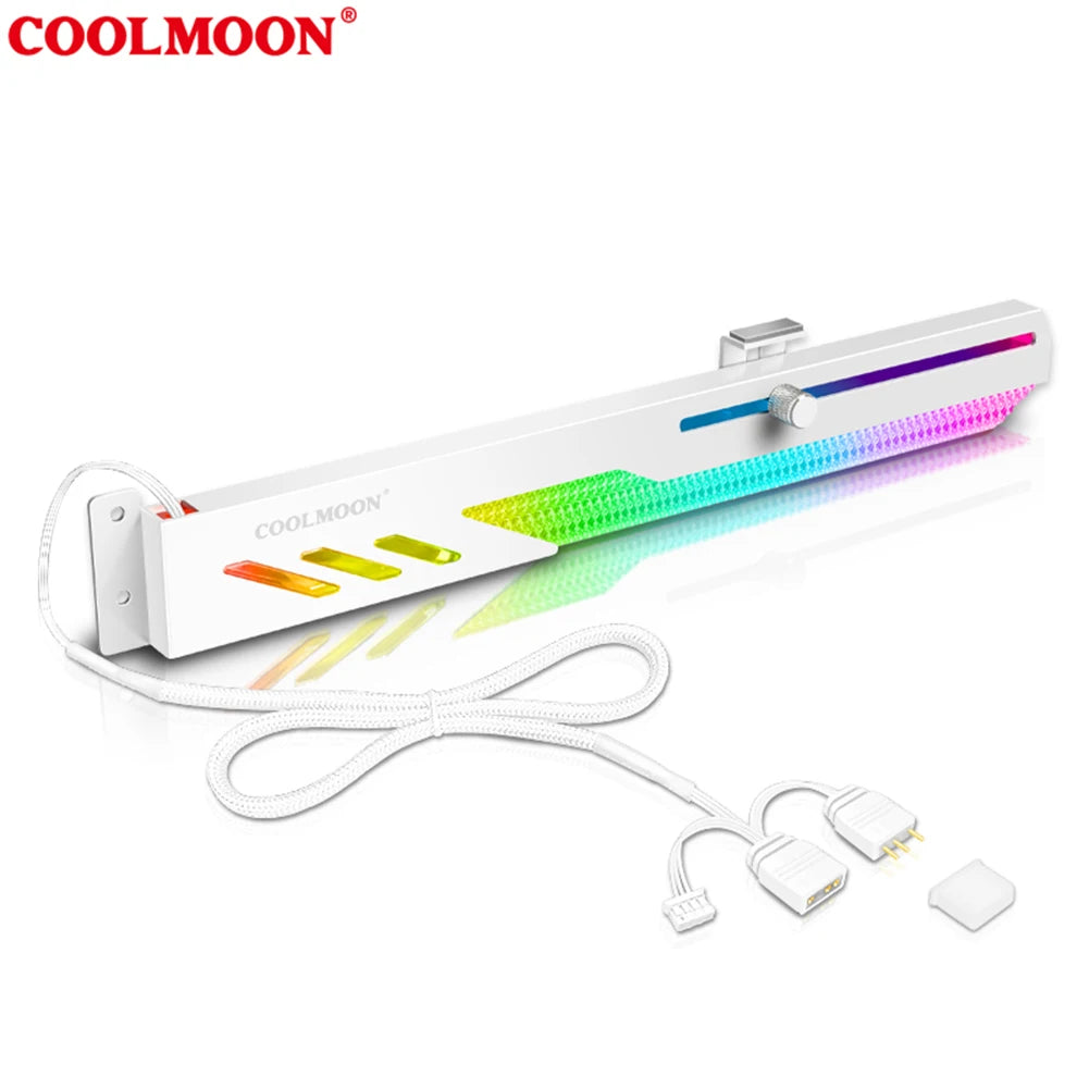 COOLMOON GT8 Horizontal GPU Support 5V ARGB Bracket Video Card Stand GPU Holder