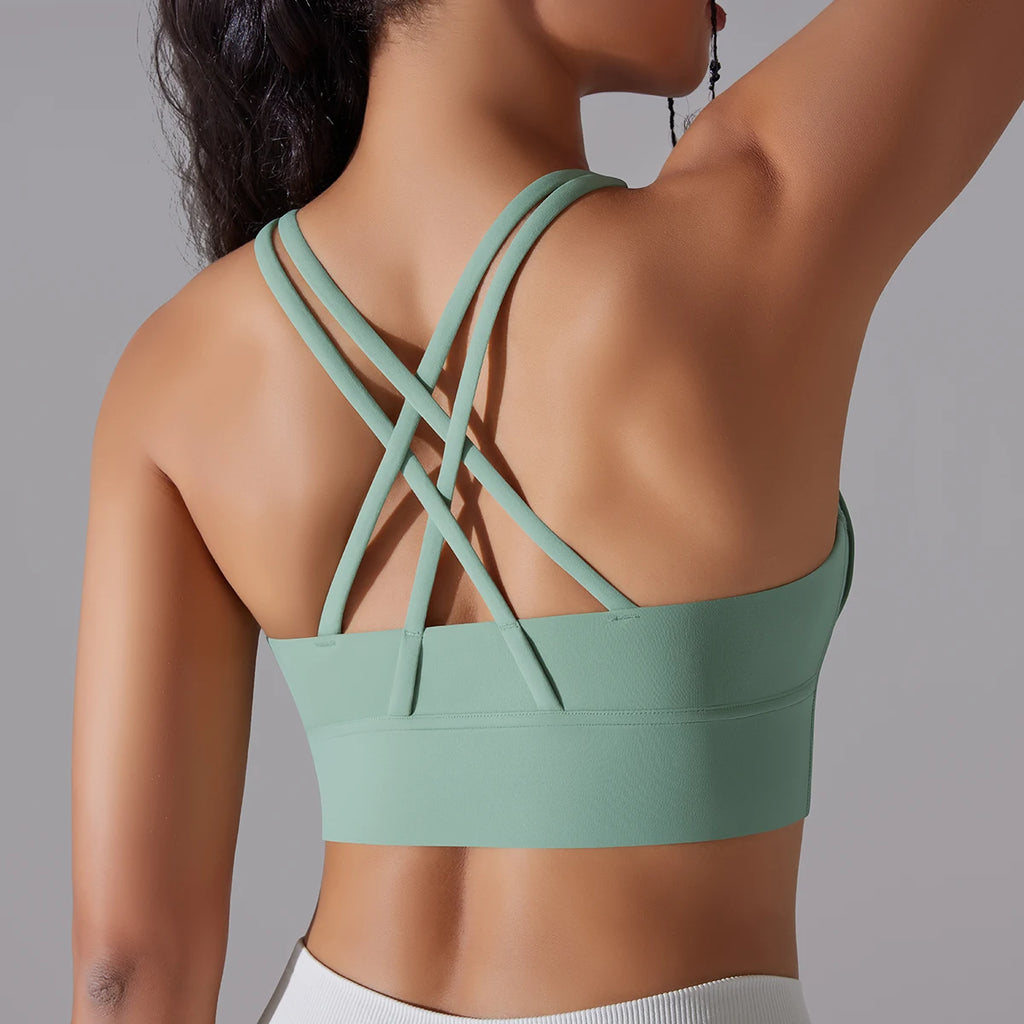 Women Yoga BraTank Tops for Fitness Naked Feel Sport Bra Gym Vest Women Camisole Workout Underwear Sportswear Outfit