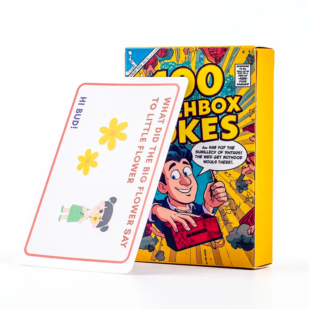 Kids Joke Cards 100pcs - Fun Lunchbox Notes With Puns Riddles Conversation Starters For Family Car Rides Road Trip Board Game