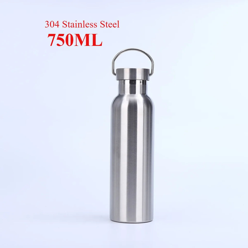 Stainless Steel Water Bottle 1 Liter Free Shipping Items, Drink Bottle for Sport Travel Cups,  500 750 1000ml Water Bottles