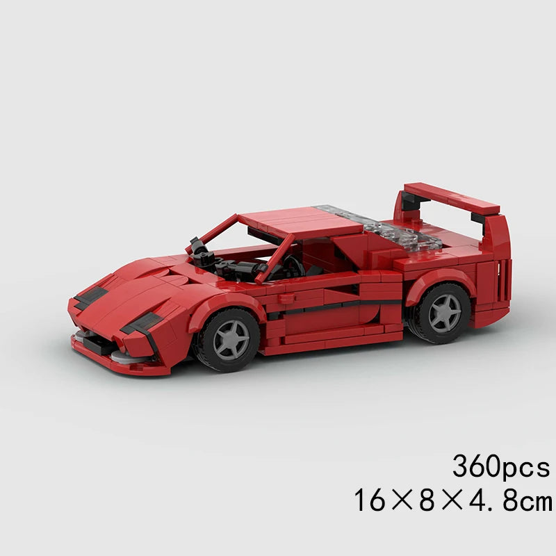 MOC Car Speed RX7 AE86 Chiron R8 Creative Racing Vehicle Model Building Block Super Race brick City Rally Sport Toy Technical