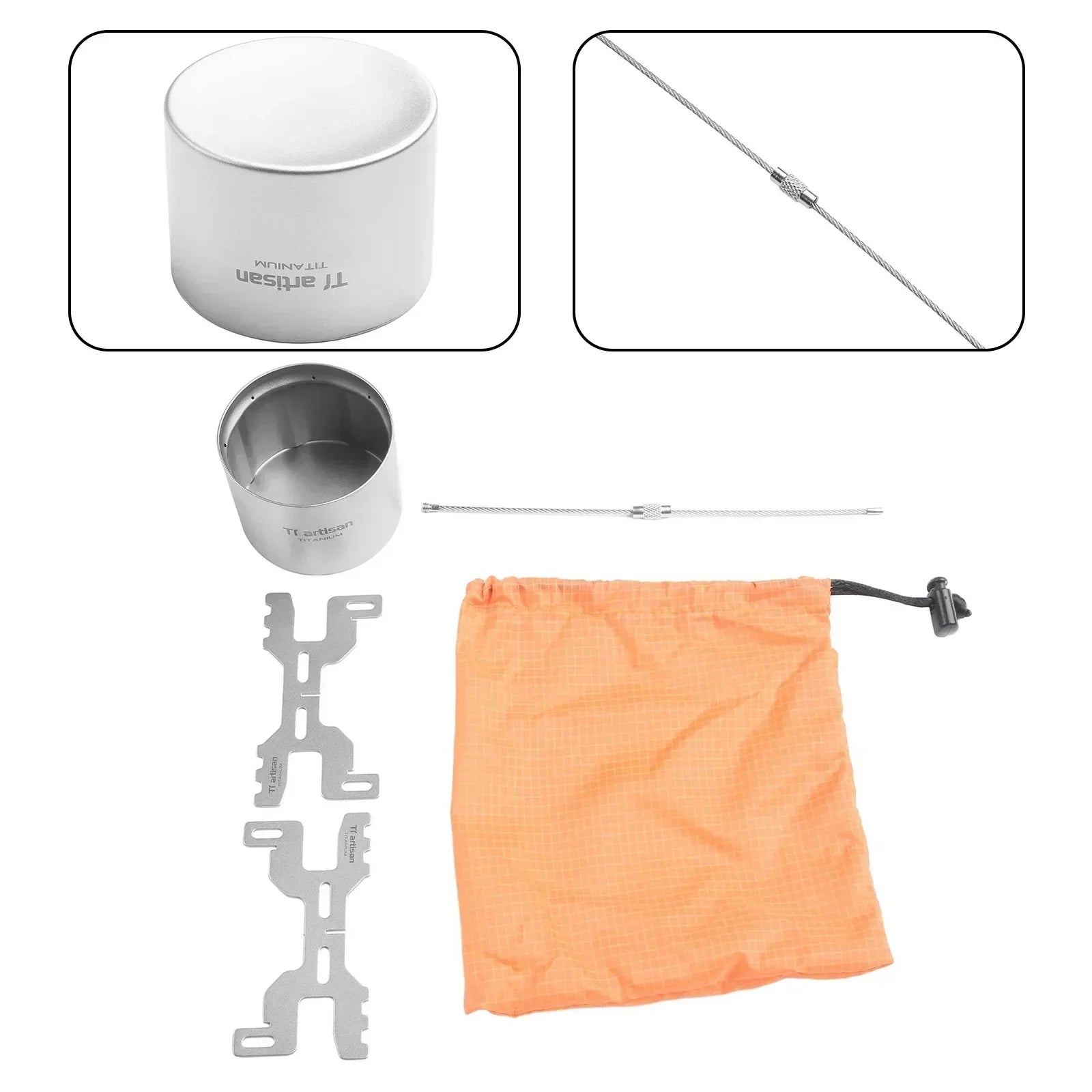 70ml Camping Titanium Alcohol Stove Lightweight Liquid For Furnace Titanium Alcohol Stove Outdoor Camping Accessories