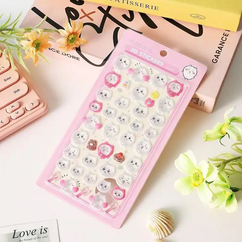 3D Stereo Relief Stickers Kawaii Cartoon Waterproof DIY Decor Stickers Phone Laptop Scrapbook Notebook Luggage Decal Gift Toys