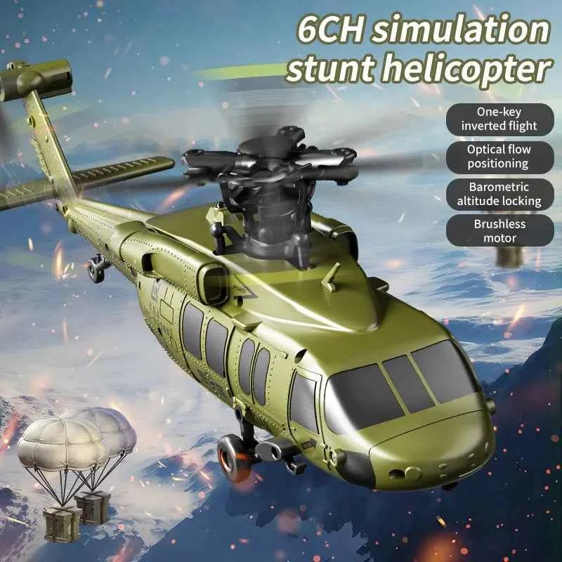JJRC U9901 RC Helicopter 6CH Brushless Inverted Flight Stunt Remote-Control Helicopter with 6axis Gyro Airplane Model Toy Gift