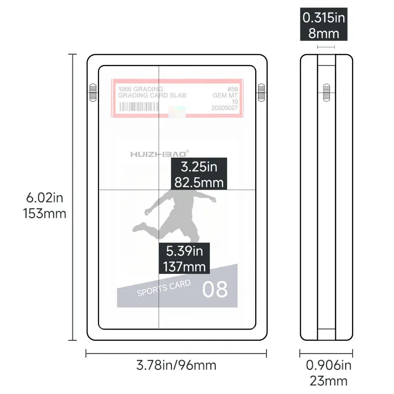 Graded Card Display Acrylic Case for PSA and CGC and CSG Slabs Graded Card Display Case