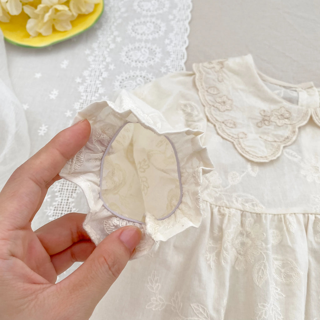 Autumn Baby Bodysuit Sisters Dress Flower Embroidery Dress Infant Girls Toddler Outfit  Baby Girls Rompers Family Sister Dress