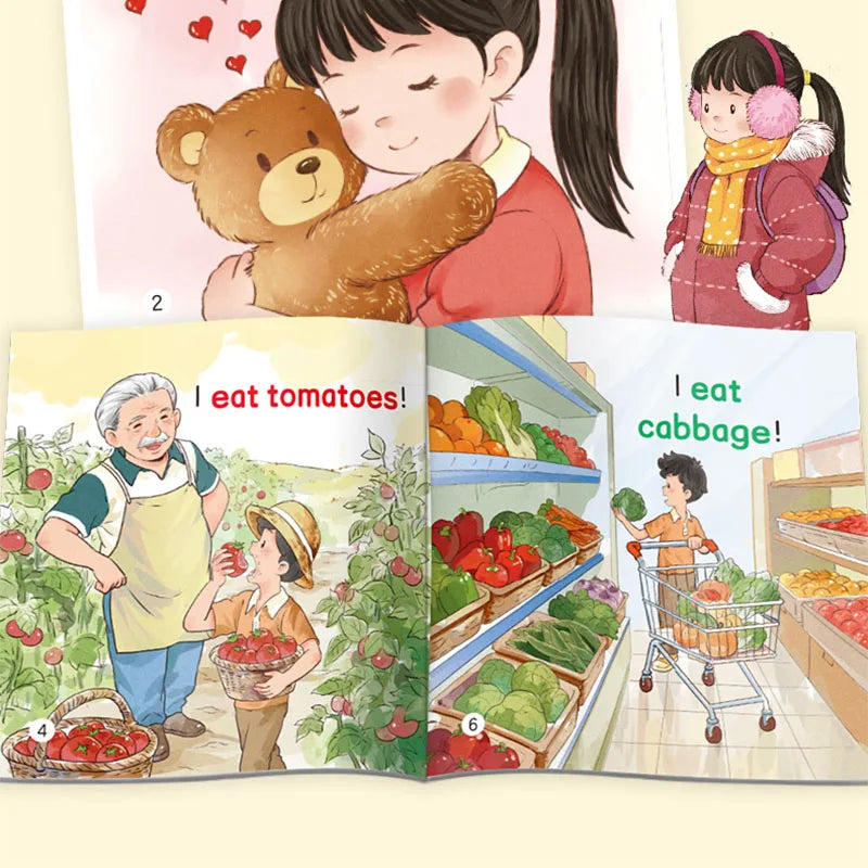 20 Books Kids English Picture Books, Audio Reading Early Education Picture Book, Zero Basis English Learning Books for Toddlers