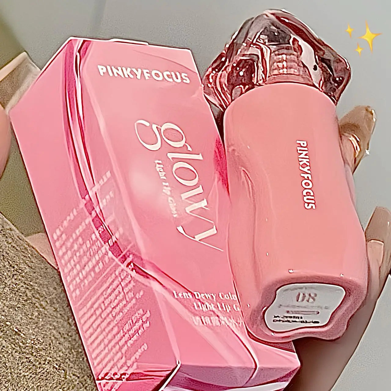 Pinkyfocus Glossy Mirror Lip Gloss Hydrating Juicy Nude Lip Tint Long Lasting Daily Natural Makeup for Spring Summer