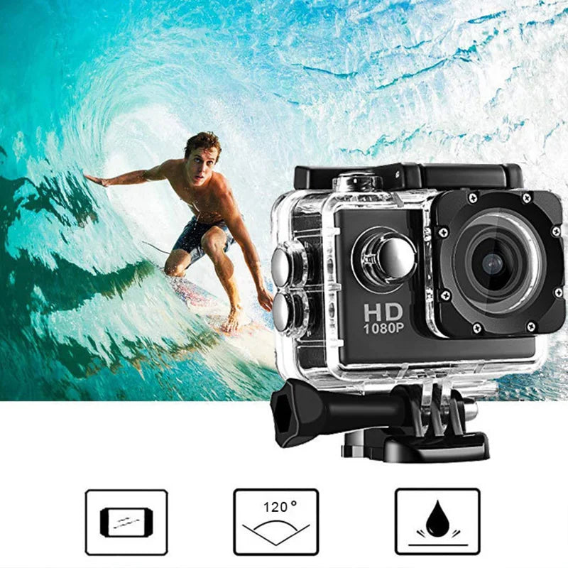 Waterproof HD Action Camera For Helmet & Outdoor Sports