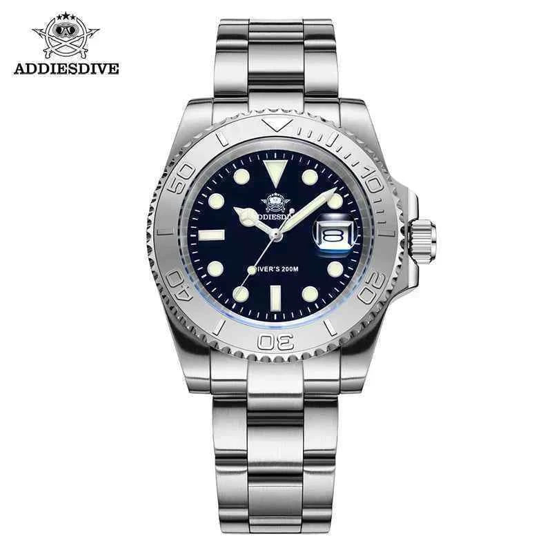 ADDIESDIVE New Luxury Men's Watch Stainless Steel BGW9 Super Luminous Quartz Men's Watch Diver 200m Men Analog Watches MY-H3C