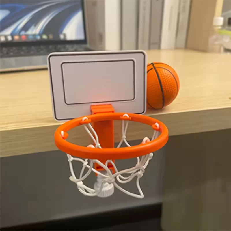Basketball-themed desktop decorations, creative basketball home decor, relaxing desktop stress relievers.