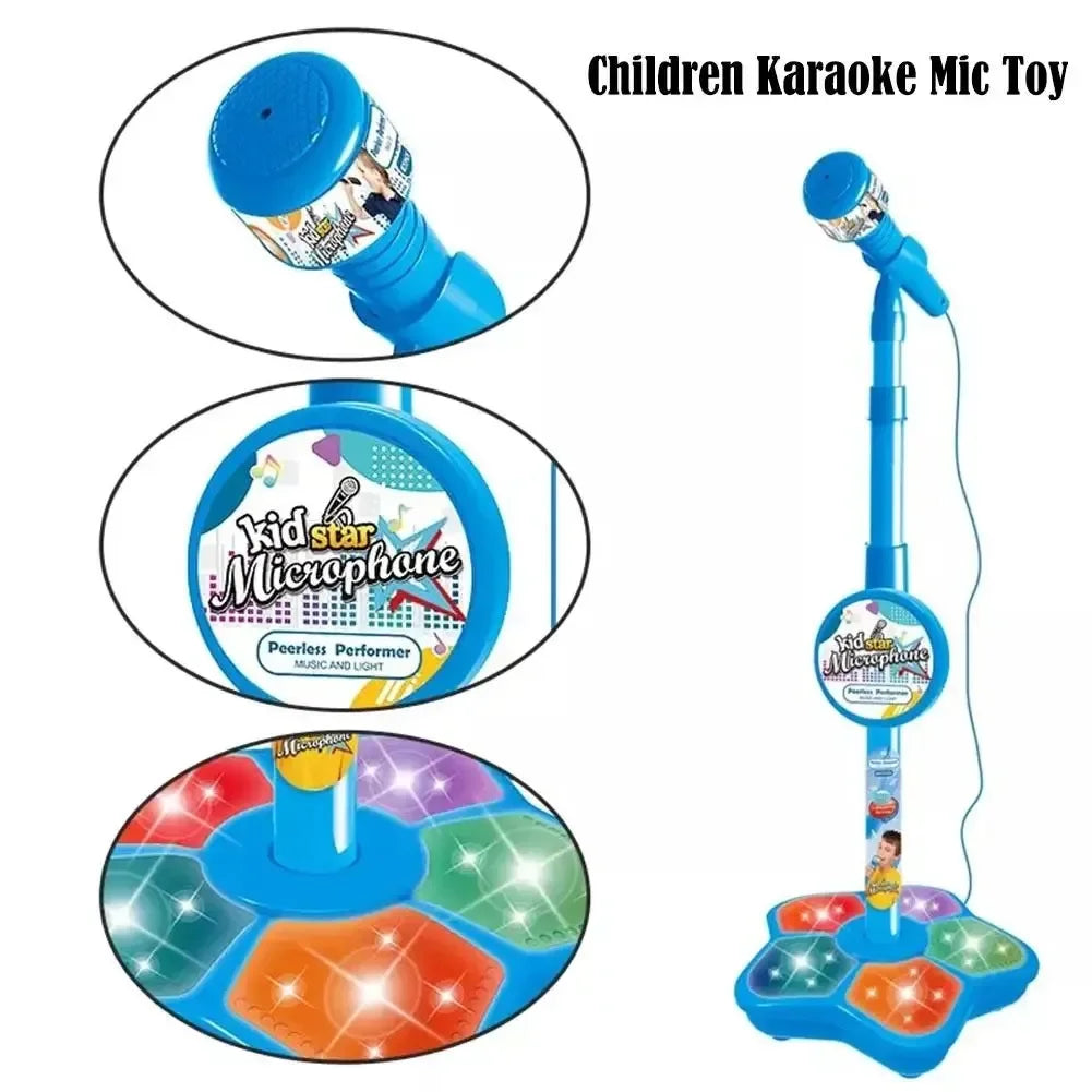 Kids Microphone Stand Toy Portable Children's Karaoke Electronic Durable Party Karaoke Microphone Stand Kids Karaoke Machine