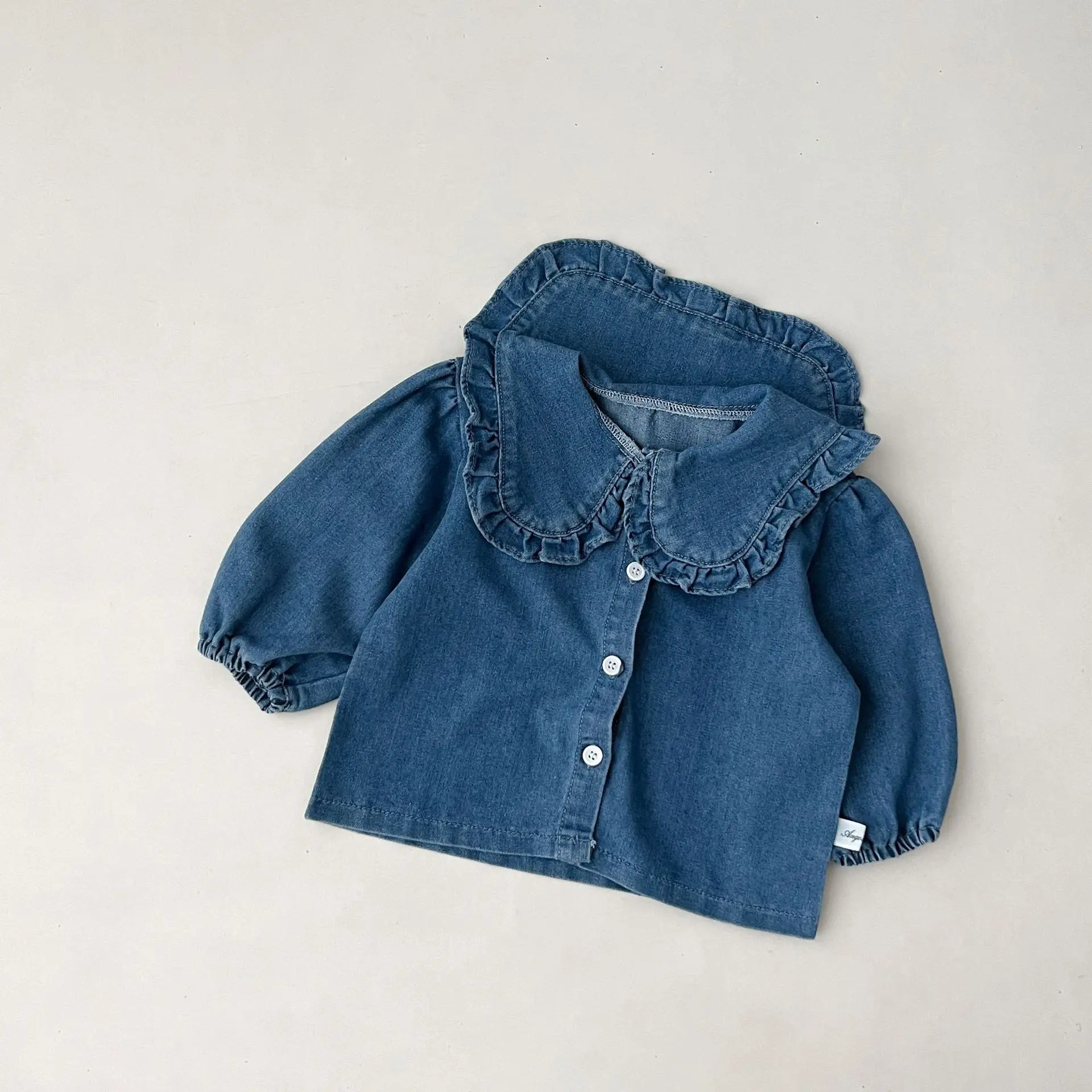 Fashionable Childrens Set Denim Top+Jeans Short Korean Version Girl Casual Sports Two-Piece Set 0-6 Year Old Childrens Cloth