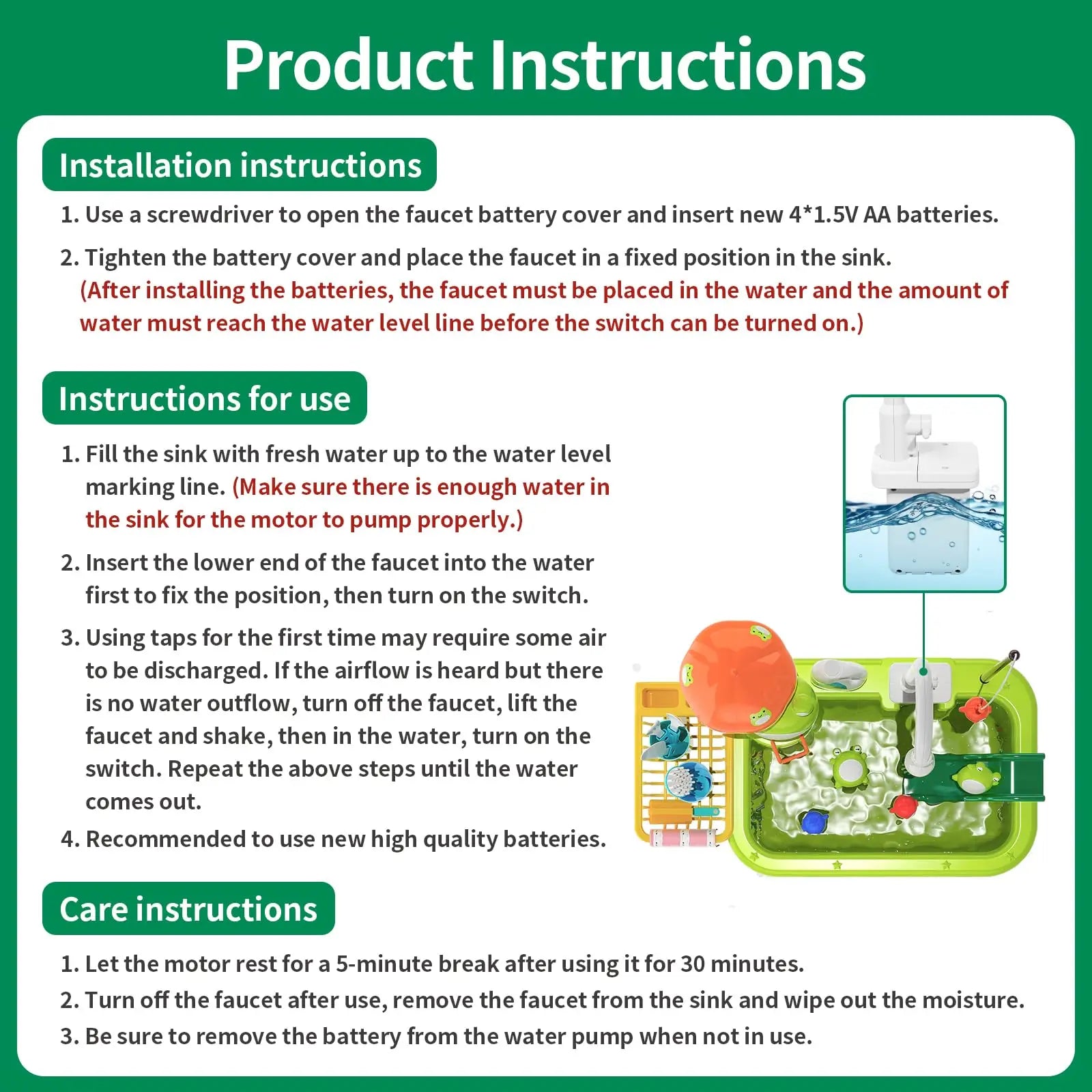 Kids Electric Kitchen Sink Toys with Running Water, Pretend Play Dishwasher & Fishing Toys, Educational Role Play Gift for Girls