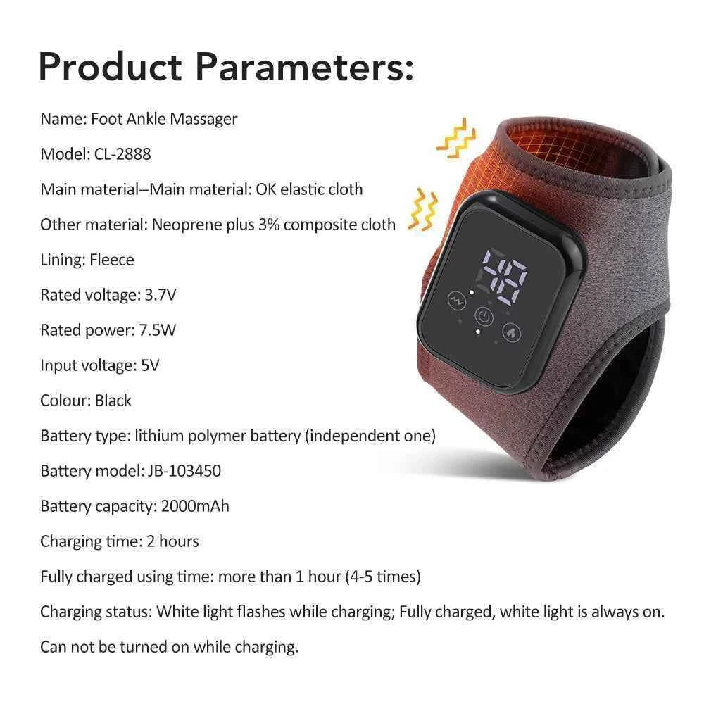 Electric Heating Wrist Guard Vibration Massage Hot Compress Wrist Brace Ankle Wrap Hand Foot Protector Rechargeable Wristband