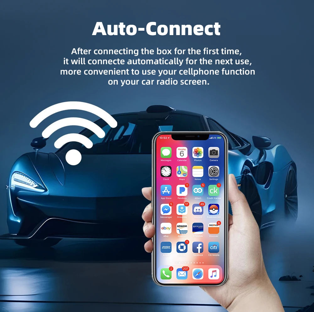 EKIY A2 Wired to Wireless Android Auto Adapter For Wired Android Auto Cars Smart Ai Box Bluetooth WiFi Spotify Auto Connect Map