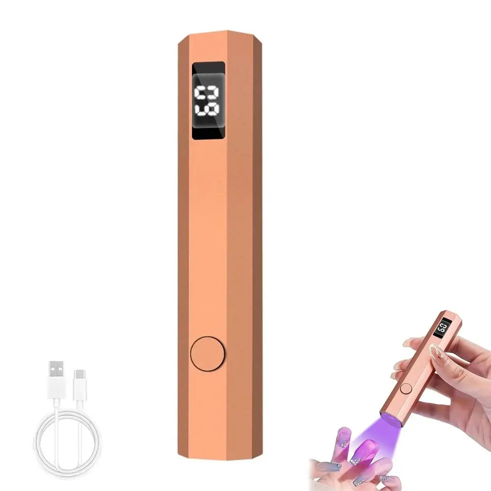 Portable Mini UV Light for Gel Nails, Handheld Cordless UV Nail Lamp with LCD Display,Rechargeable for Gel Polish Home DIY Salon