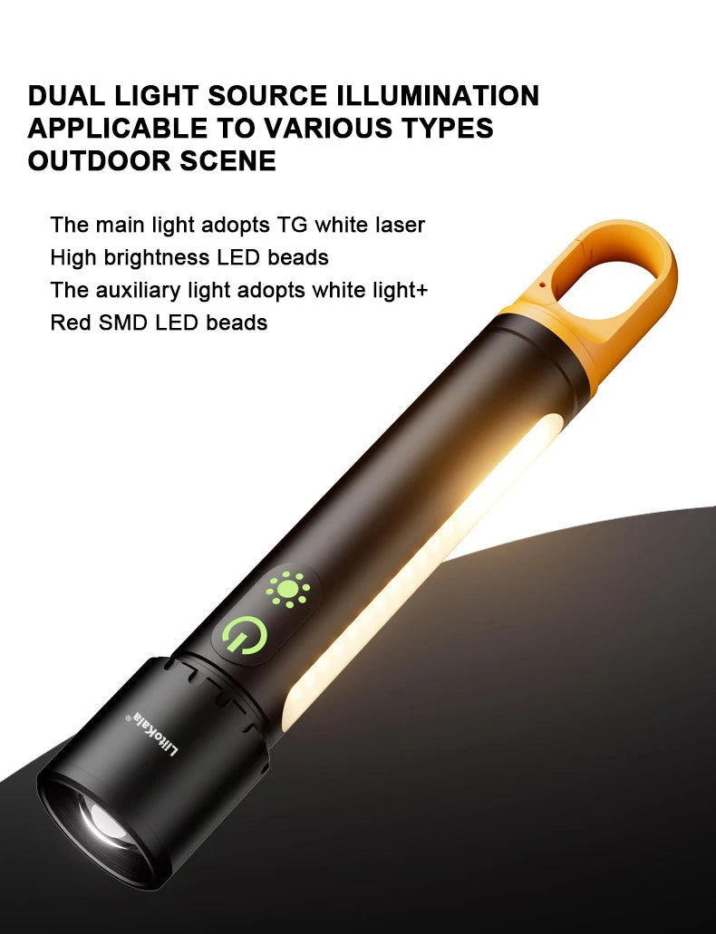 LiitoKala Ultra Bright Core LF-X725 Flashlight 21700 3500mAh Battery Illumination 1500LM 20W 500m Range