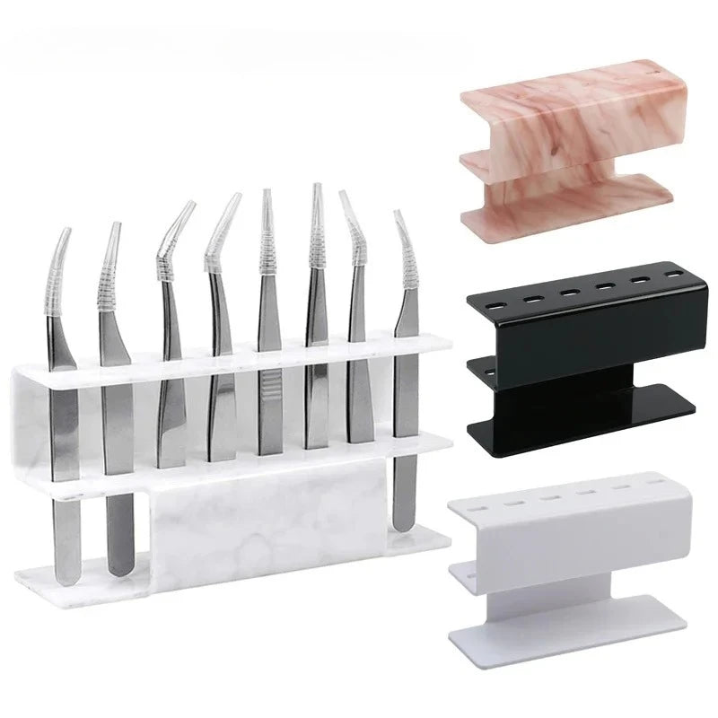 1PC Eyelash Tweezers Storage Rack Tweezer Organizer  Stand Eyelash Extension Holder Tools Makeup Beauty Shelf 6/8 Holes