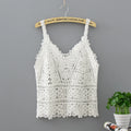 Cotton Crochet Tank Top Sexy Knitted Hollow Out Vest Crop Top Women Femme Vintage Backless Camisole Female 2026 Summer Clothes