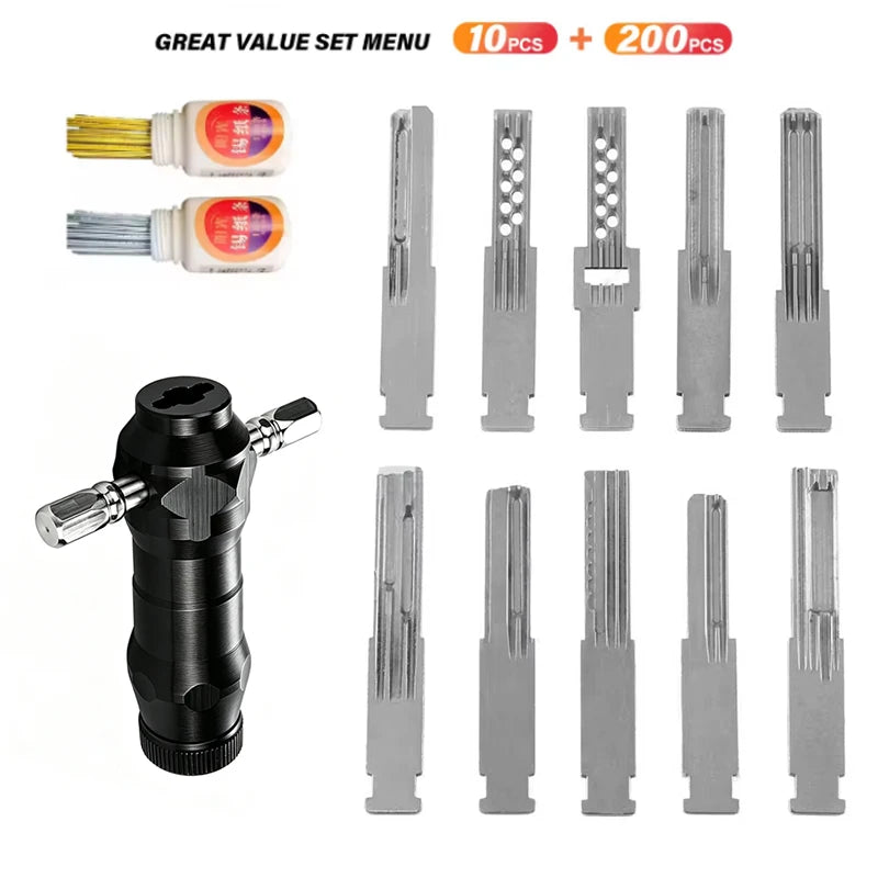 TUNGFULL Locksmith Tool Set Professional Lock Tools Kit T Handle Lock Repair Equipment For Technicians Lock Decoder Tool