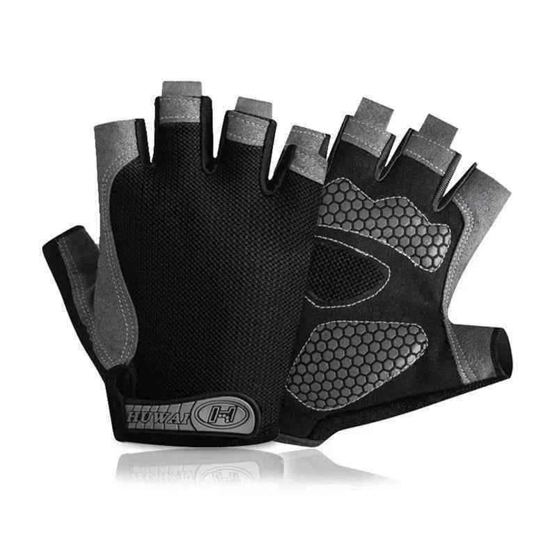 Anti-Slip Breathable Workout Gloves, Fingerless Fitness Training Gym Gloves for Men Women Bodybuilding Cycling Exercise