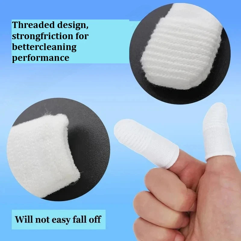 24/12pcs Pet Two-finger Brushing Finger Cots Remove Tartar Cochlear Clean for Cat Dog Toothbrush Oral Care Finger Cover Pet Care