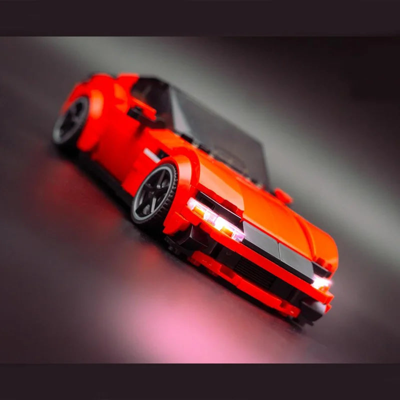 391PCS New MOC  Champions City Highway 12 Cilindri Supercar Modular Children's Educational Building Blocks Toy Gift