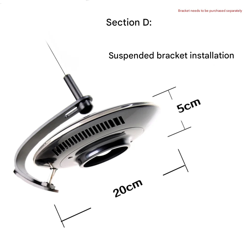 Zetlight UFO F8 Max 96W Smart LED Aquarium Light for Freshwater Planted Tank WRGB Full Spectrum APP Control