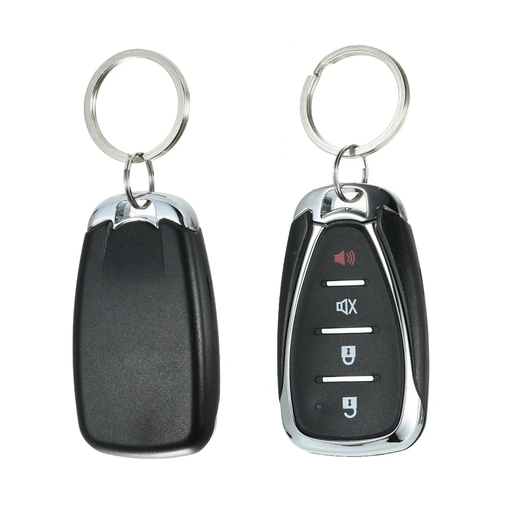 Universal Car Vehicle Security System Burglar Alarm Protection Anti-theft System 2 Remote with Siren Wiring Harness Programmable