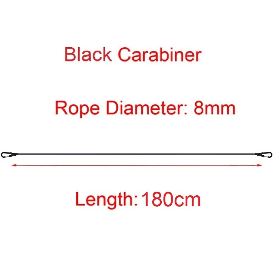 150CM-210CM Heavy Duty Bungee Cord Elastic Tie Strap String Carabiner Hooks Cycling Luggage Packing Ropes Camping  Accessories