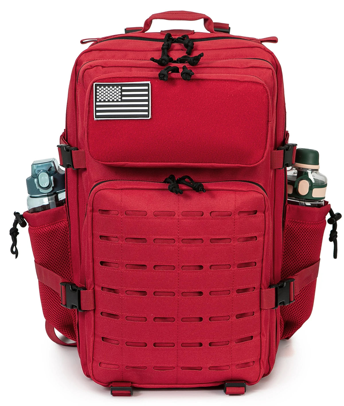 45L Men's Tactical Backpack with Double Cup Holder Hunting Backpack Outdoor Camping Gear Backpack Hiking Survival Backpack