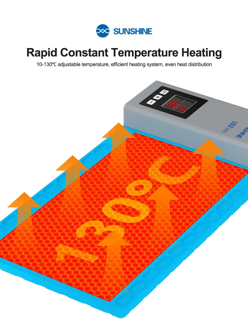 SUNSHINE LS3-Mini LCD Screen Separator Heating Table Separation Pad for Mobile Phone and Tablet Repair Screen Disassembly Tool
