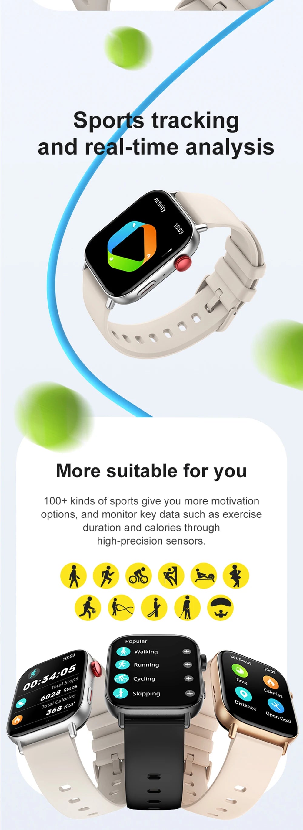 COLMI C8 Max Smart Watch for Men And Women with Voice Calling Feature 1.93" Large HD Color Display Health & Fitness Tracker