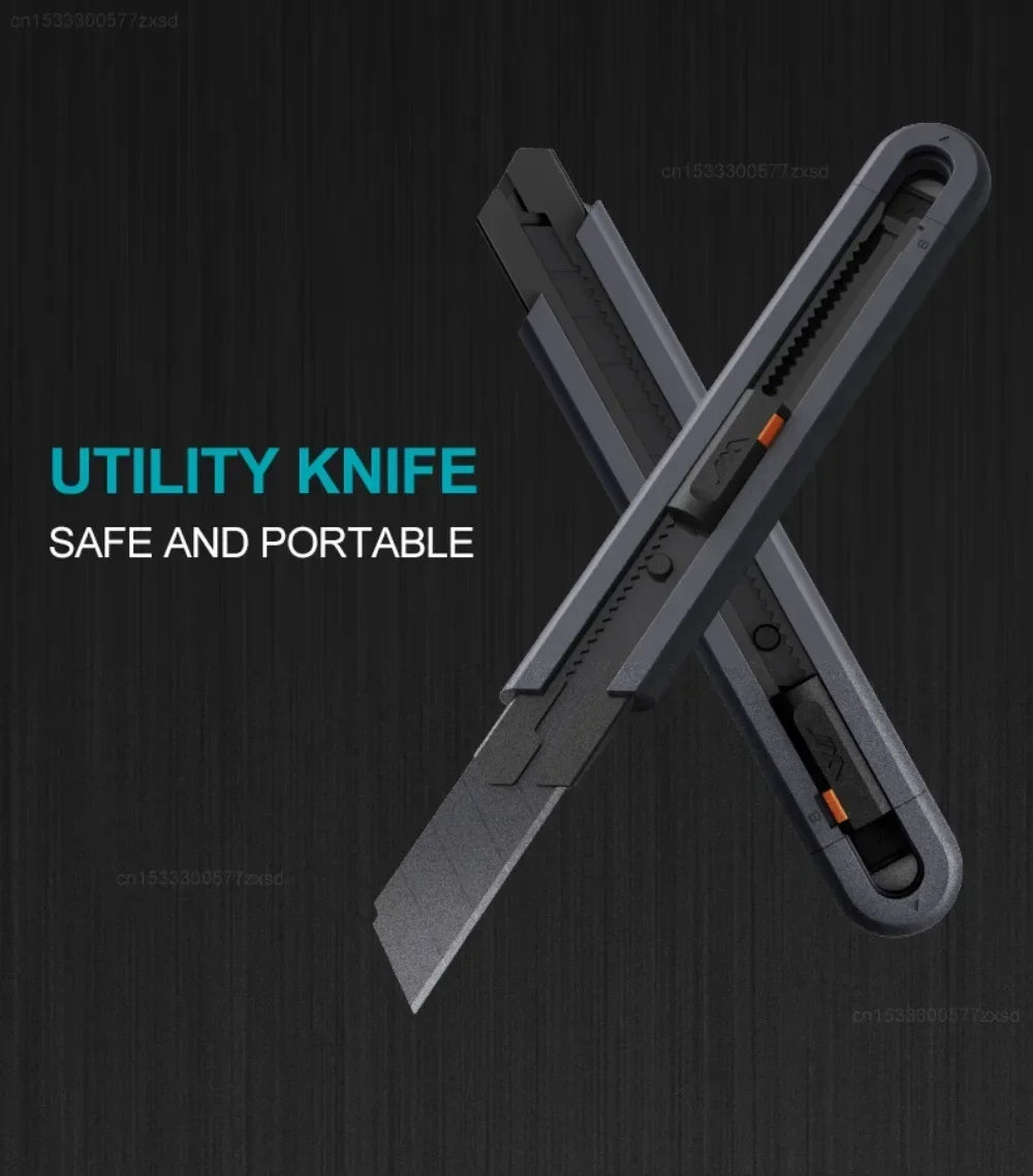 Jimihome 0.79inch Stretch Utility Knife Paper Cutters Carbon Steel Blades Pocket Knife with Safety Lock Handicraft Tool