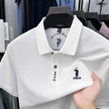 Luxury brand short sleeve silky cotton polo shirt summer new business men's T-shirt Paul Pony embroidered breathable casual top